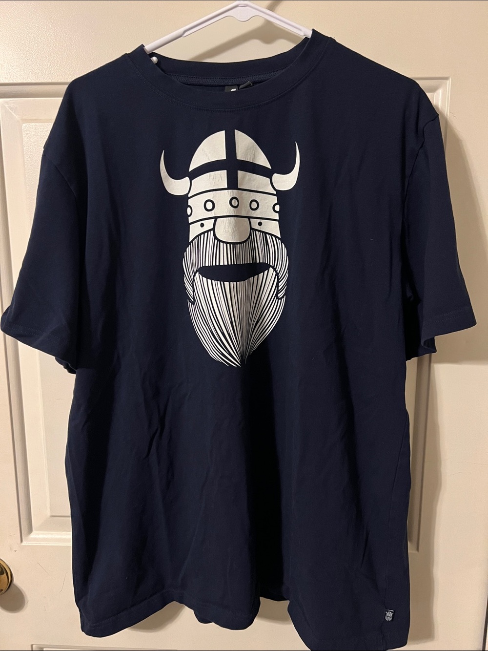 Men's Navy Short Sleeve Viking Graphic Tee